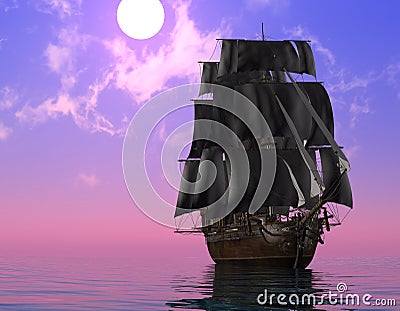 The ancient ship Stock Photo