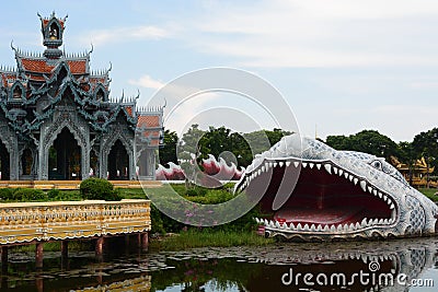 Detail of Sumeru mountain. Muang Boran, the Ancient City. Bangpoo. Samut Prakan province. Thailand Editorial Stock Photo