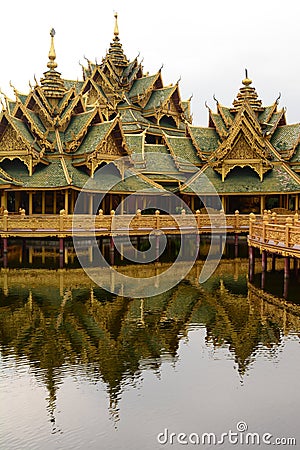 View of Pavilion of the enlightened. Muang Boran, the Ancient City. Bangpoo. Samut Prakan province. Thailand Editorial Stock Photo