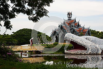 Sumeru mountain. Muang Boran, the Ancient City. Bangpoo. Samut Prakan province. Thailand Editorial Stock Photo