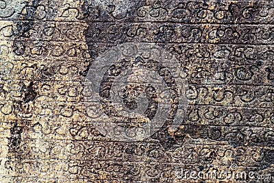 Ancient Sinhalese Scripts Stock Photo