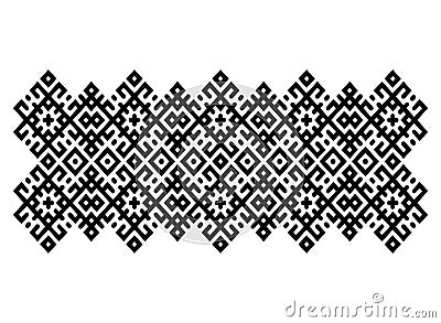 ancient slavic embroidery pattern. square seamless rhombuses Vector Illustration