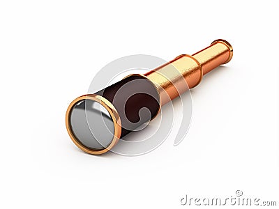 Ancient spyglass Stock Photo