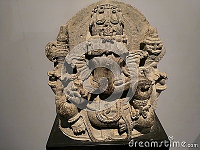 Ancient statu of ganpati bappa Stock Photo
