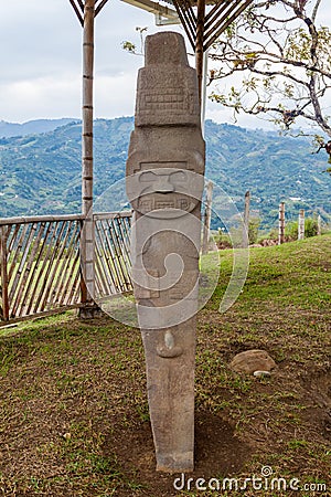 Ancient statues at Alto de Lavapatas site Stock Photo