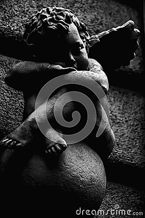 Ancient statue of angel as a symbol of eternity, life and death Stock Photo