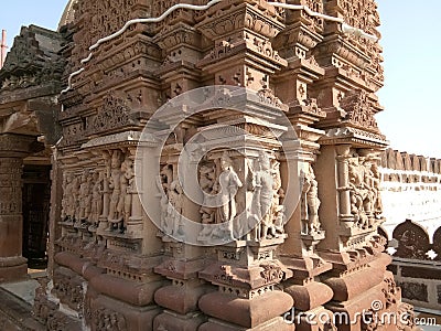 Ancient statue built on the dome of the temple of Osia Stock Photo