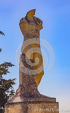 Ancient Statue Ruins Italica Roman City Seville Andalusia Spain Stock Photo