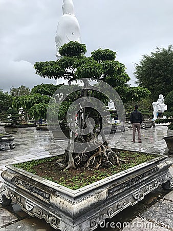 Ancient statues and sculptures of Asia Editorial Stock Photo