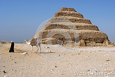 Ancient step pyramid of Djoser (Zoser) Stock Photo