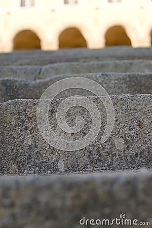 Ancient steps close up shot europe Stock Photo