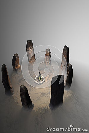 Ancient Stone Circle Stock Photo