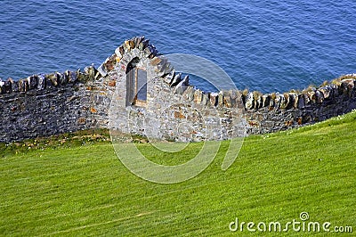 Ancient stone fencing Stock Photo