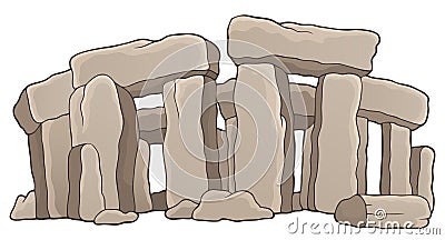 Ancient stone monument theme 1 Vector Illustration