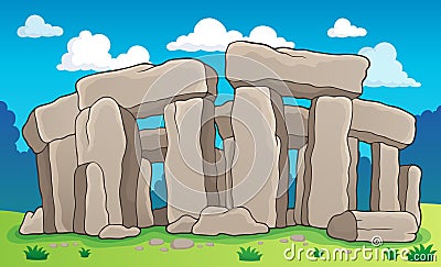 Ancient stone monument theme 2 Vector Illustration