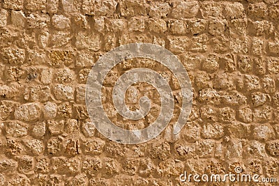 Ancient stone sand wall, brick, background Stock Photo