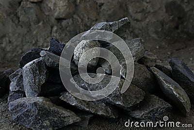 ancient stone tools Stock Photo