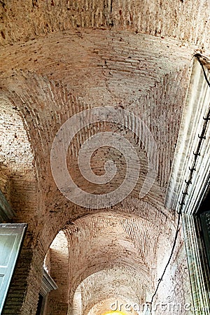 Ancient stone vaults at Hagia Sophia Ayasofya in Istanbul. Landmarks of Turkey. Turkey. Istanbul. September 25, 2021 Editorial Stock Photo