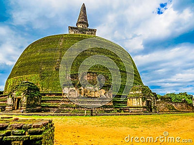 Ancient Stupa in Polonnaruwa, Sri Lanka Editorial Stock Photo