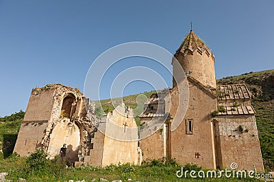 Ancient Surb Karapet ruined church Stock Photo