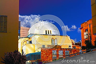 Ancient synagogue in heart of Tel Aviv Stock Photo