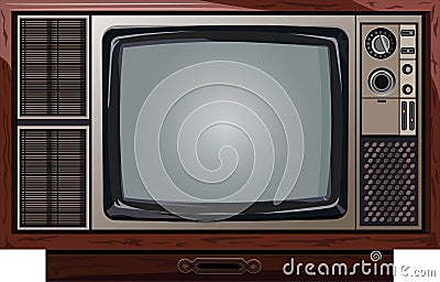 Ancient television antique tv Stock Photo