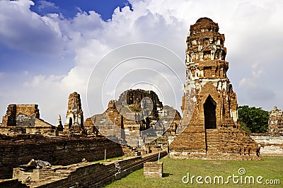 Ancient Temple in Ayudhaya Stock Photo