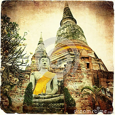 Ancient temple in Ayutthaya Stock Photo
