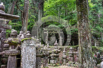 Ancient Temple in Koya San Wakayama Osaka Stock Photo