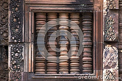 Ancient Temple Pillars Stock Photo