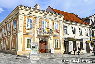 Ancient tenements in city centre of John Paul II home town city Editorial Stock Photo