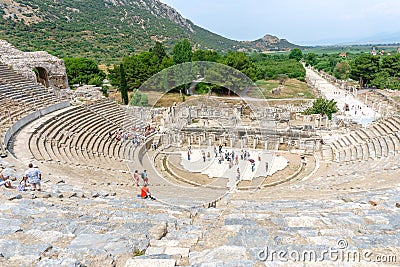 Ancient Theatre in Historical Ephesus City Editorial Stock Photo
