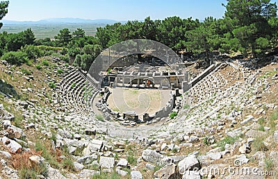 Ancient theatre in Priene Stock Photo