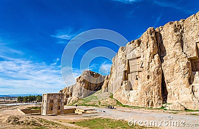 Ancient tombs of Achaemenid kings at Naqsh-e Rustam in Iran Stock Photo