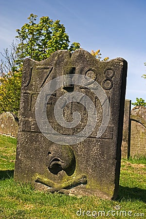 Ancient Tombstone Stock Photo