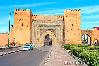 Bab el-Khamis gate in Meknes town. Morocco Stock Photo