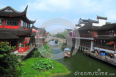 Ancient Town of Qibao, Shanghai Editorial Stock Photo