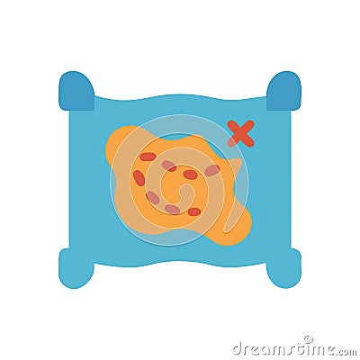 Ancient Treasure Map For Explorers Vector Illustration | CartoonDealer