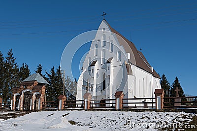 Ancient Trinity Church in Ishkold village, Baranovichi district, Brest region. Stock Photo
