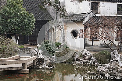 Ancient village in China close to Shanghai Stock Photo