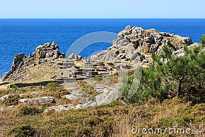 Ancient village near the sea Stock Photo