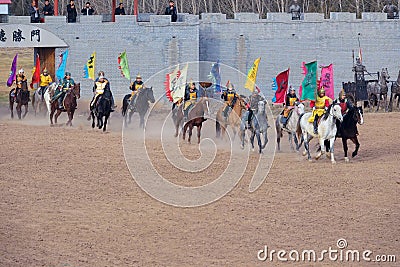 Ancient war performance Editorial Stock Photo