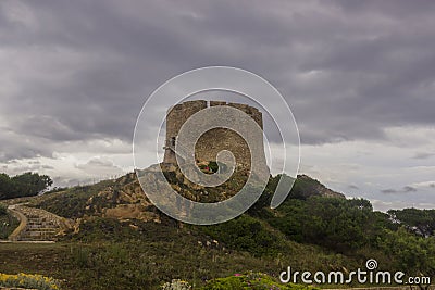 Ancient watch tower in Sardinia Stock Photo