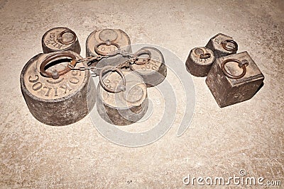 Ancient weights Kilo Stock Photo