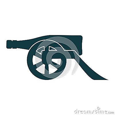 Ancient wine bottle cannon Vector Illustration