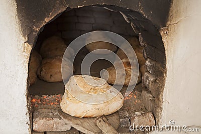 Ancient wood oven Stock Photo