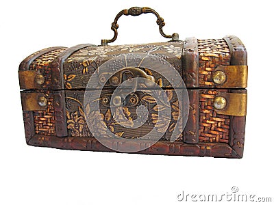 Ancient wooden box Stock Photo