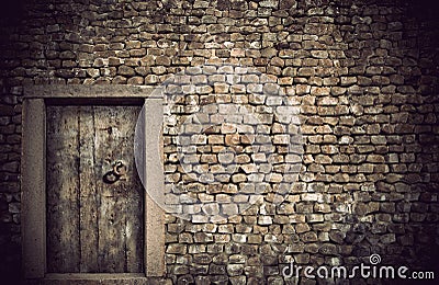 Ancient wooden door Stock Photo