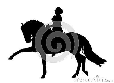 Andalusian horse doing Spanish walk Stock Photo