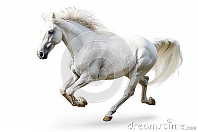 Andalusian horse on a white background Stock Photo
